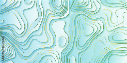 Abstract modern background with wave style and soft blue pastel color 3d papercut vector background.  paper cut texture for topography website template or smooth cartoon origami paper shape concept. 