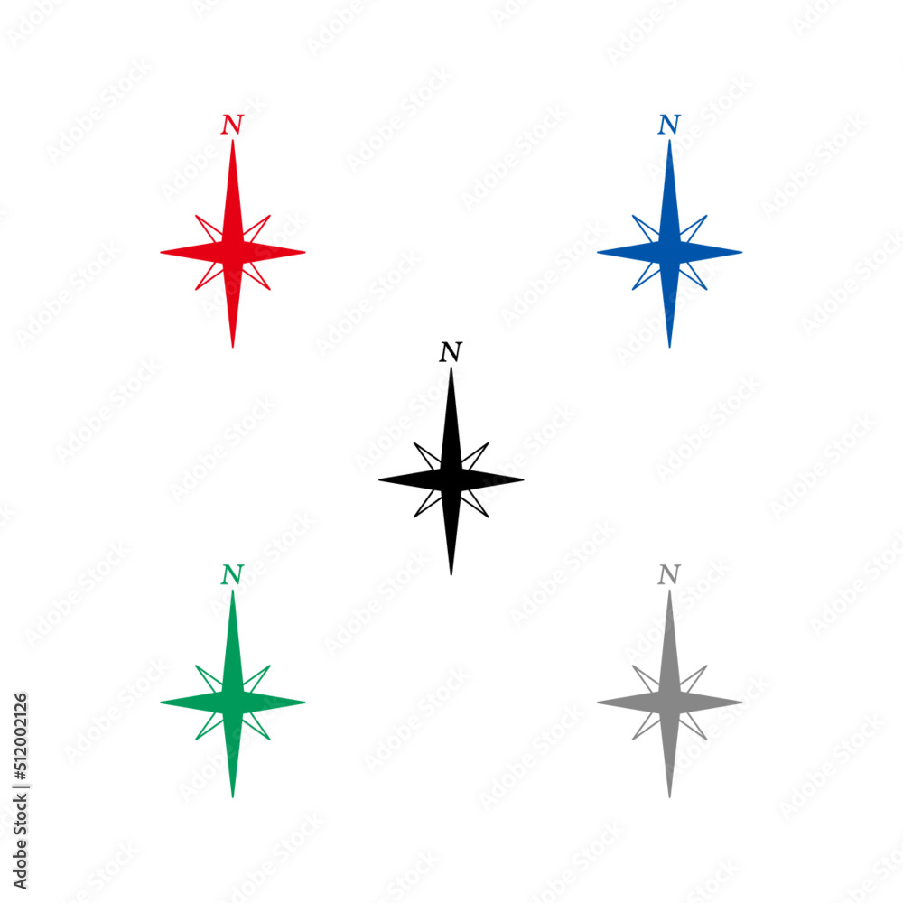 方位記号　5色セット　66