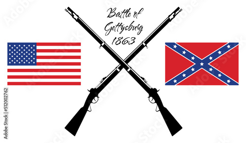 Battle of Gettysburg Poster Vector Illustration.