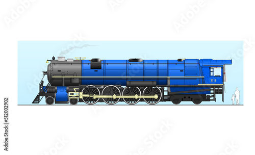 Blue Locomotive