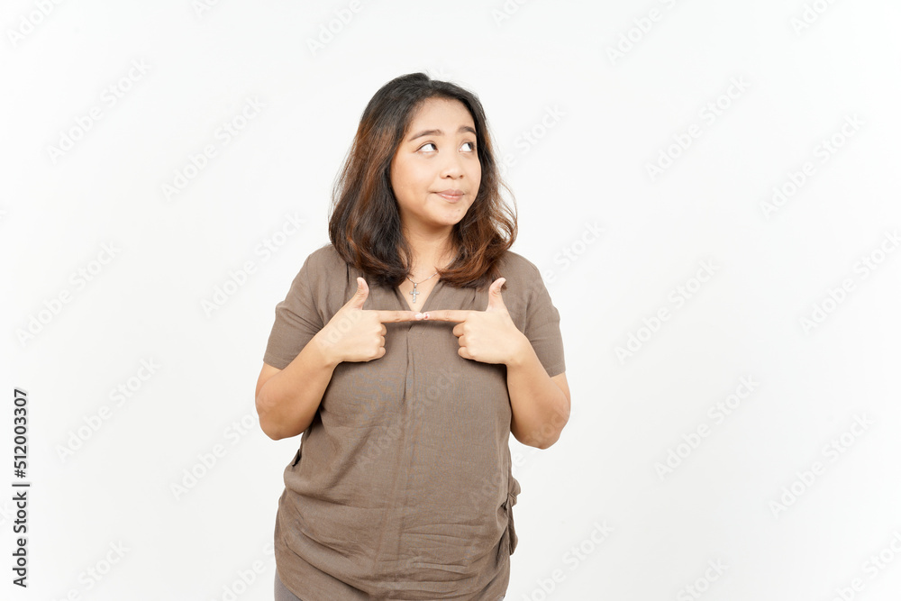 Thinking gesture of Beautiful Asian Woman Isolated On White Background Thinking gesture of Beautiful Asian Woman Isolated On White Background