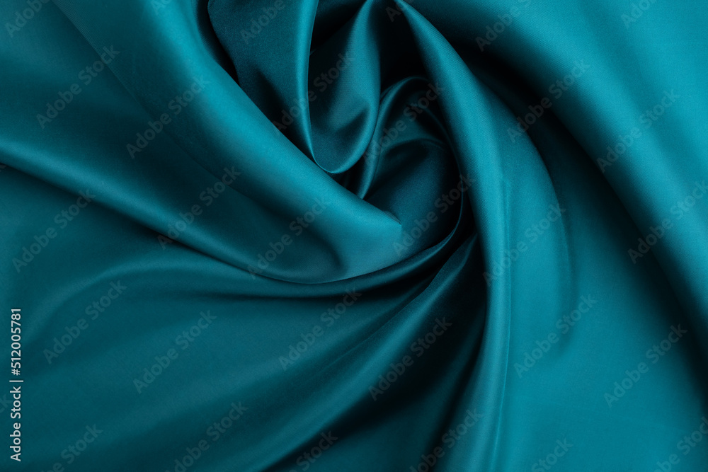 Obraz premium blue fabric texture background, abstract, closeup texture of cloth 