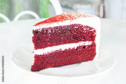Red Velvet Cake serve on the dish