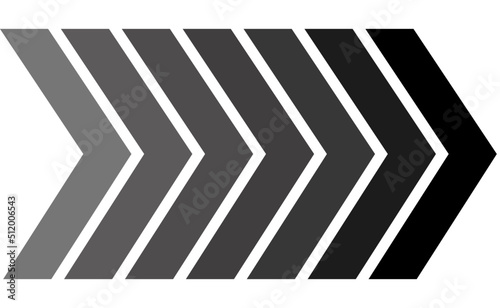 black and white stripes arrow.Click and choice symbol