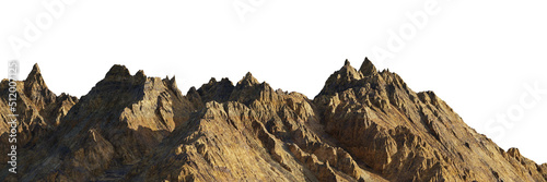 mountain range isolated on white background