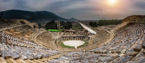 Fotografiet The Theatre of Ephesus (Efes) at Selcuk in Izmir Province, Turkey