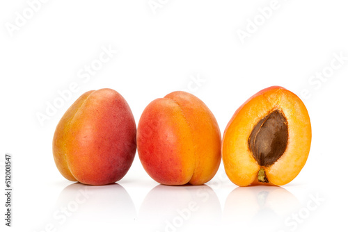 Fresh organic apricot isolated on white background