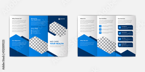Medical healthcare trifold brochure template