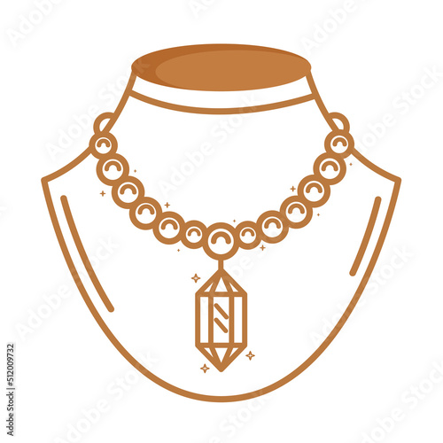 necklace with quartz