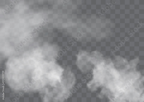 Obraz na plátně Fog or smoke isolated transparent special effect