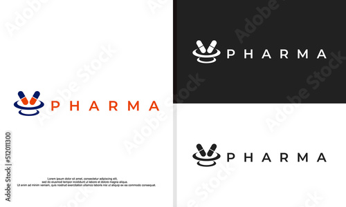 logo illustration vector graphic of pharmacy. fit for medical company.