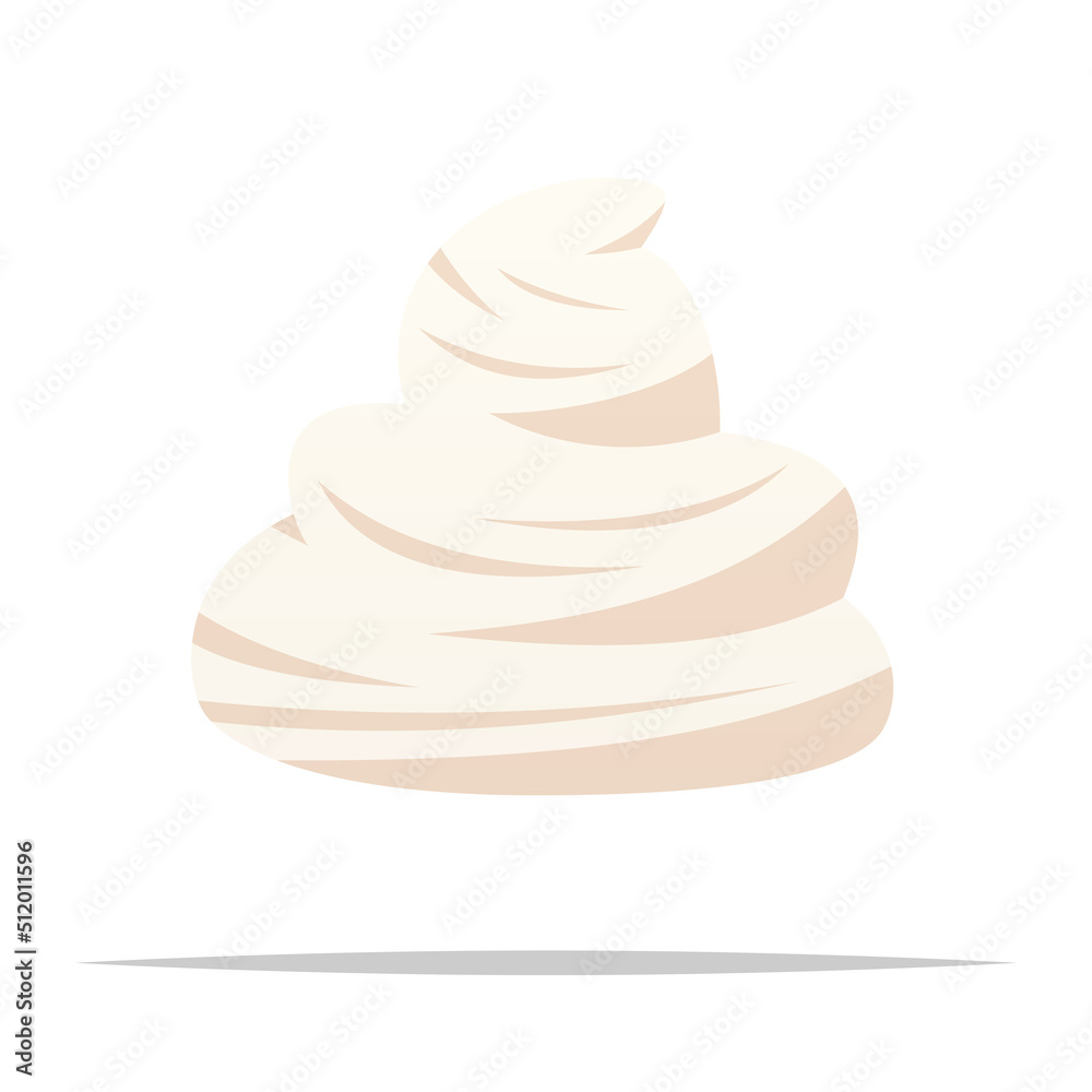 Whipped cream foam vector isolated illustration Whipped cream foam vector isolated illustration