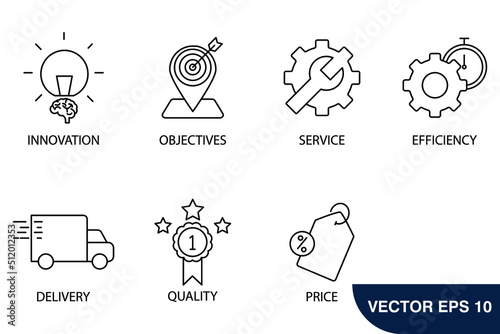 product icons set . product pack symbol vector elements for infographic web