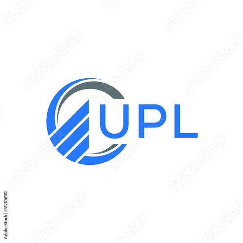 UPL Flat accounting logo design on white background. UPL creative initials Growth graph letter logo concept. UPL business finance logo design. 