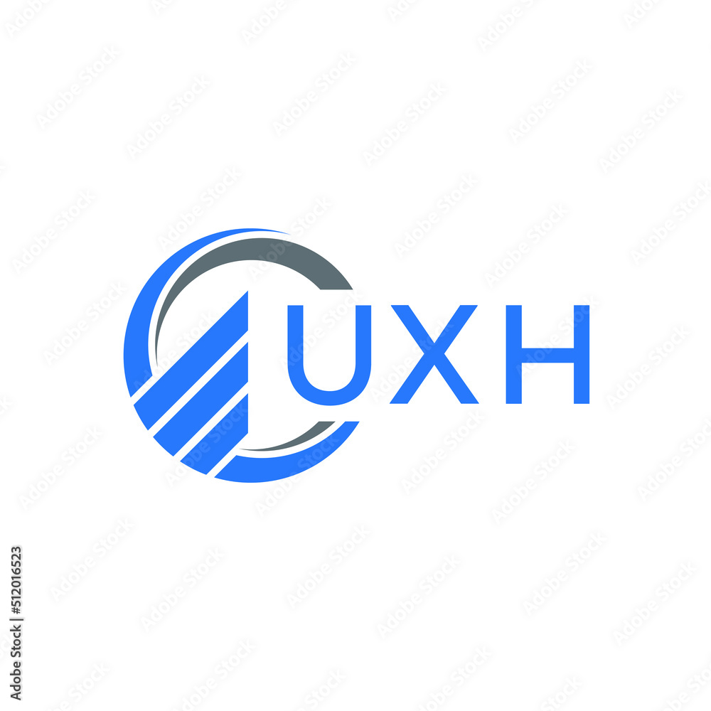 UXH Flat accounting logo design on white background. UXH creative initials Growth graph letter logo concept. UXH business finance logo design. UXH Flat accounting logo design on white background. UXH creative initials Growth graph letter logo concept. UXH business finance logo design.