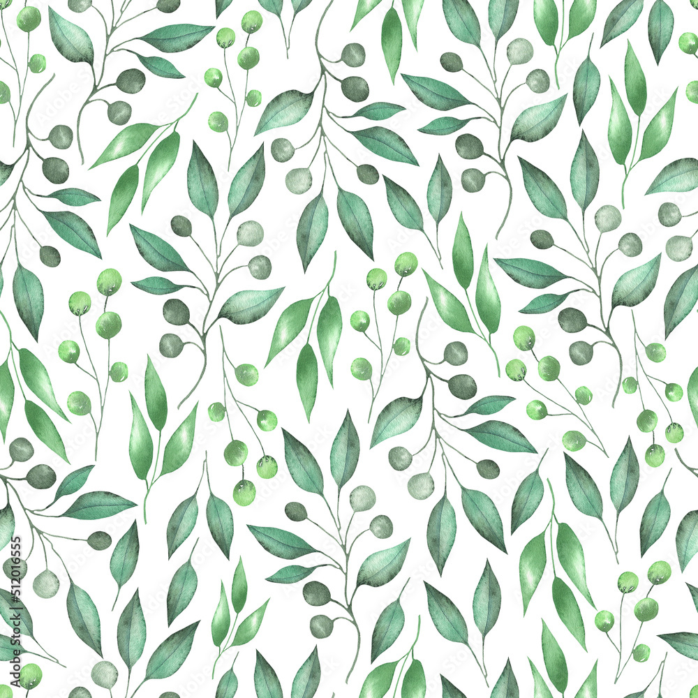 Seamless green leaves Seamless green leaves