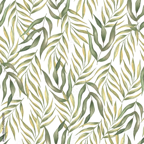 Seamless Pattern green leaves