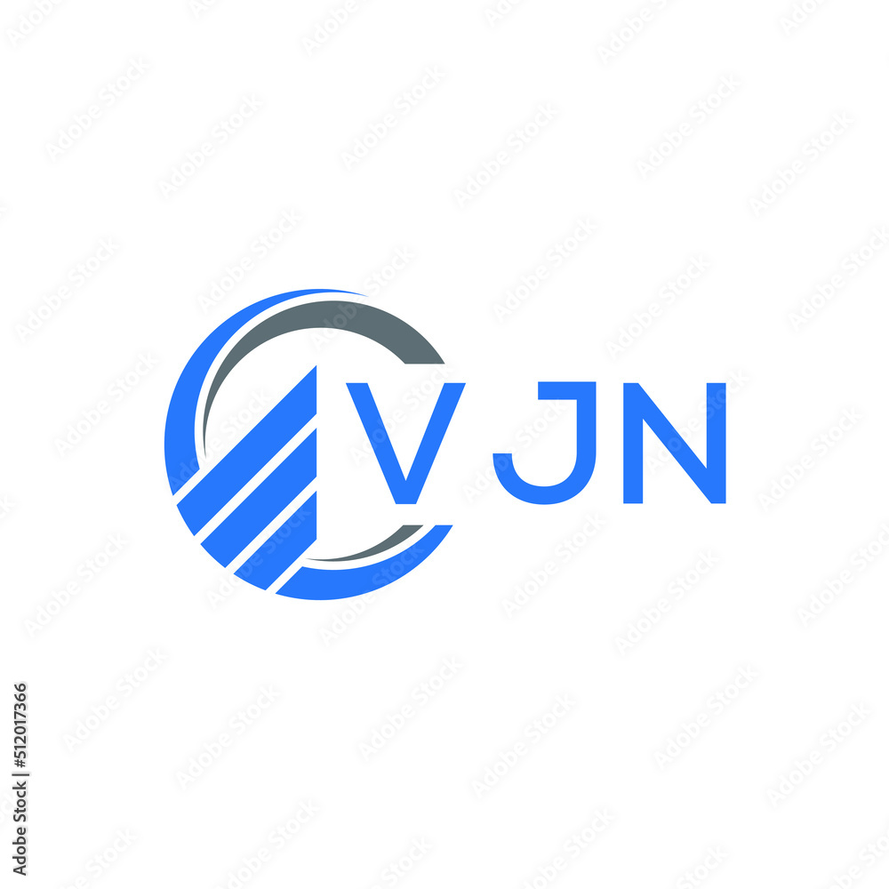 VJN Flat accounting logo design on white background. VJN creative initials Growth graph letter logo concept. VJN business finance logo design. VJN Flat accounting logo design on white background. VJN creative initials Growth graph letter logo concept. VJN business finance logo design.
