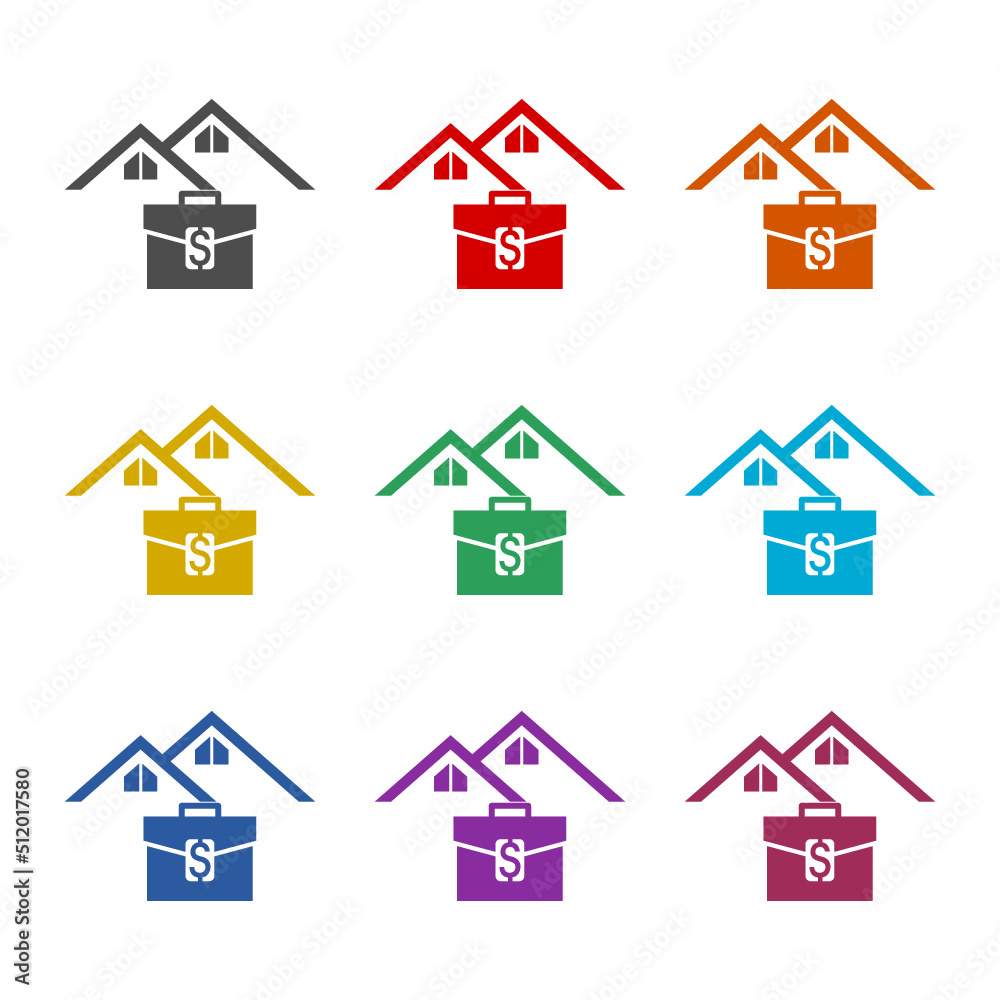 Online working icon isolated on white background. Set icons colorful Online working icon isolated on white background. Set icons colorful