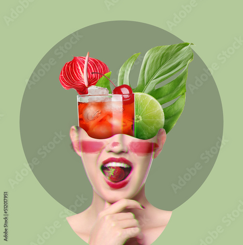 Creative collage with styli...