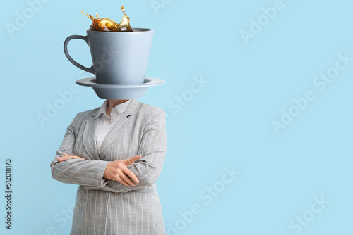 Businesswoman with cup of h...
