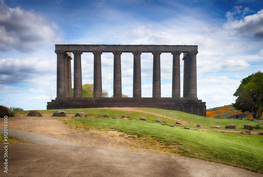 National Monument of Scotland on Calton Hill in Edinburgh, Scotland