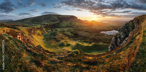 Scotland landscape - Mountain Panorama at The Quiraing on the Isle of Skye, Scotland, UK © TTstudio