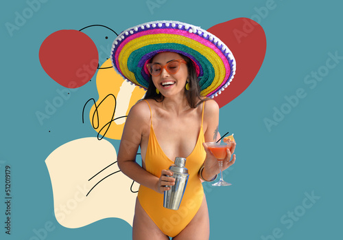 Beautiful young woman in sw...