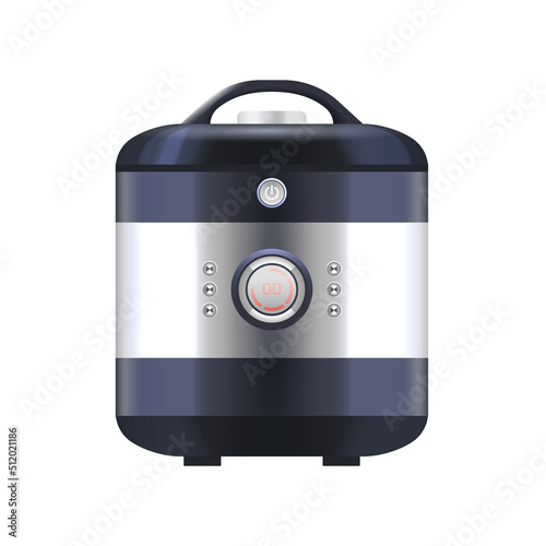 Multicooker or steamer, vector icon or clipart.