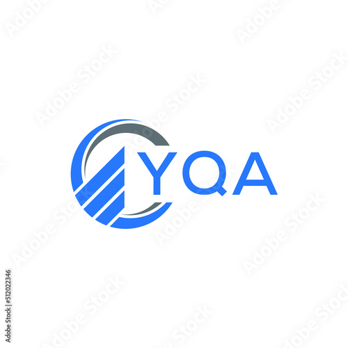 Free Download YQA Flat accounting logo design on white background. YQA creative initials Growth graph letter logo concept. YQA business finance logo design.  - GFXLoad