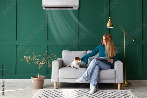 Beautiful young woman and c...