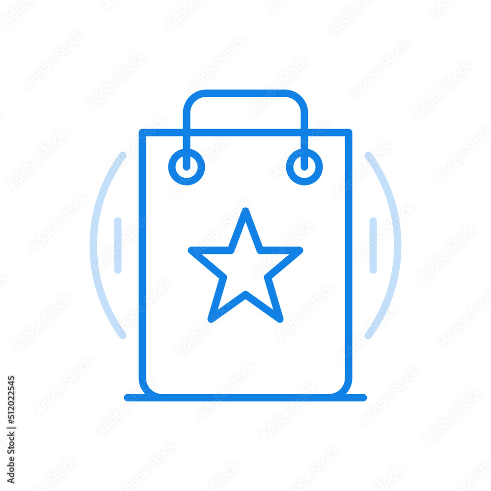 Shopping rating vector line icon. Store evaluation in web applications. Shopping rating vector line icon. Store evaluation in web applications.
