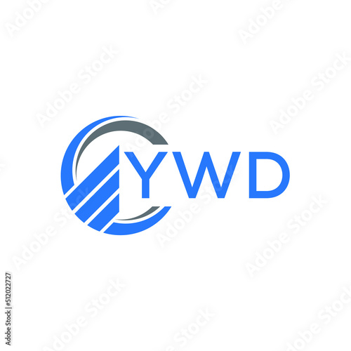 Free Download YWD Flat accounting logo design on white  background. YWD creative initials Growth graph letter logo concept. YWD business finance logo design. - GFXLoad