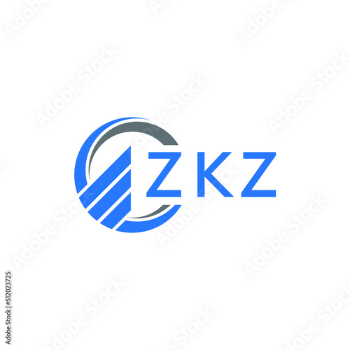 Free Download ZKZ Flat accounting logo design on white  background. ZKZ creative initials Growth graph letter logo concept. ZKZ business finance logo design. - GFXLoad