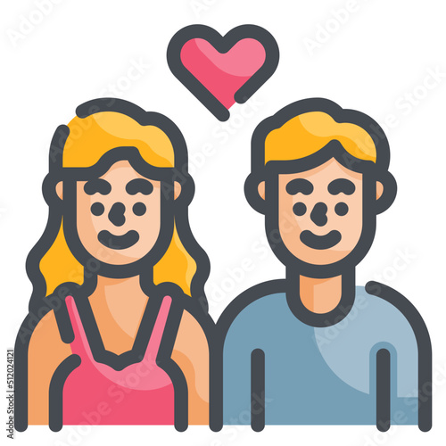 couple line icon