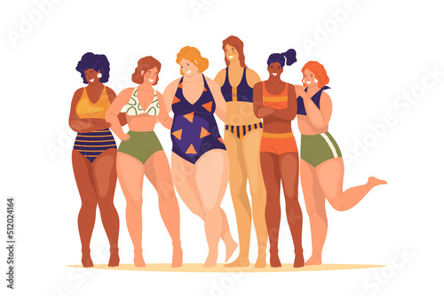 Woman body shapes or body types, vector banner.
