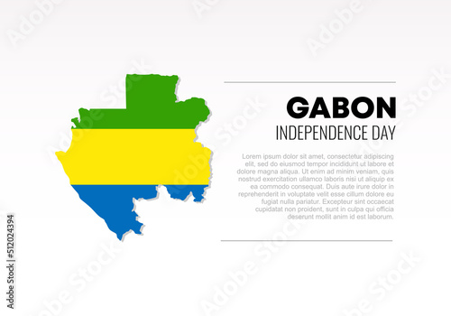 Gabon independence day background banner poster for national celebration on august 17.