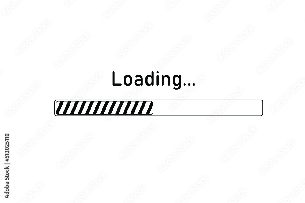 Loading bar. Hand drawn loading process. Doodle Load bar. Loading the