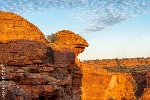 Sunset at Kings Canyon in the Northern Territory  Australia.