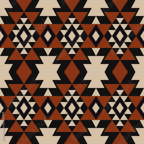 Vector aztec southwest vintage color geometric shape seamless pattern background. Use for fabric, textile, interior decoration elements, upholstery, wrapping.