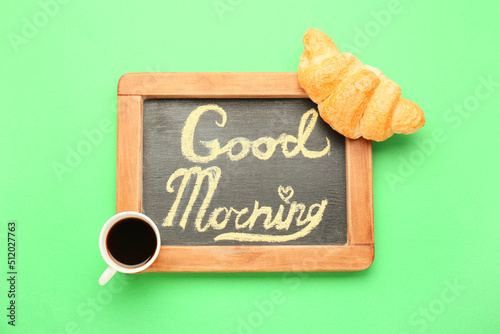 Chalkboard with text GOOD M...