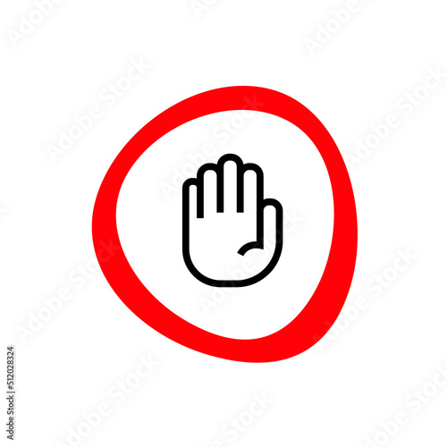 stop sign. Vector icon 