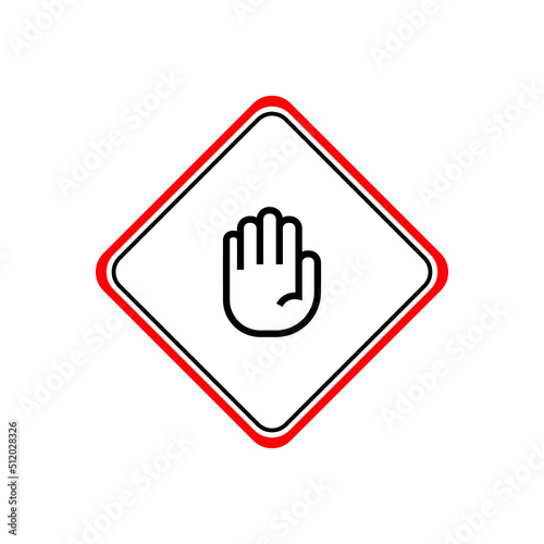 stop sign. Vector icon 