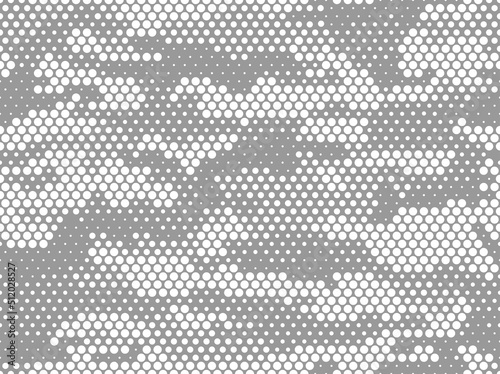 Camouflage seamless pattern. Modern military texture mosaic. Print on fabric and clothing. Vector illustration