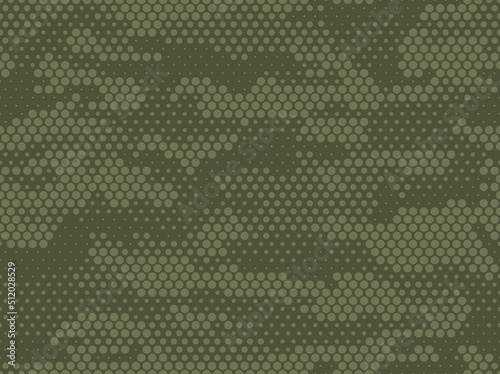 Camouflage seamless pattern. Modern military texture mosaic. Print on fabric and clothing. Vector illustration