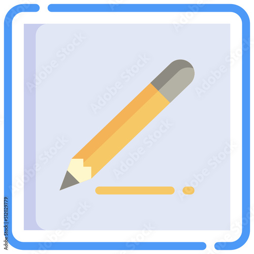 Free Download PENCIL flat icon,linear,outline,graphic,illustration - GFXLoad