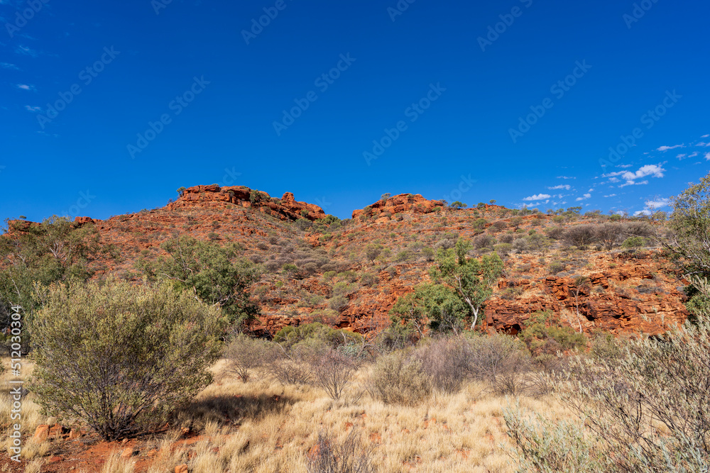 View of rock formation on the Kings Creek Walk, Kings Canyon in the Northern Territory, Australia.