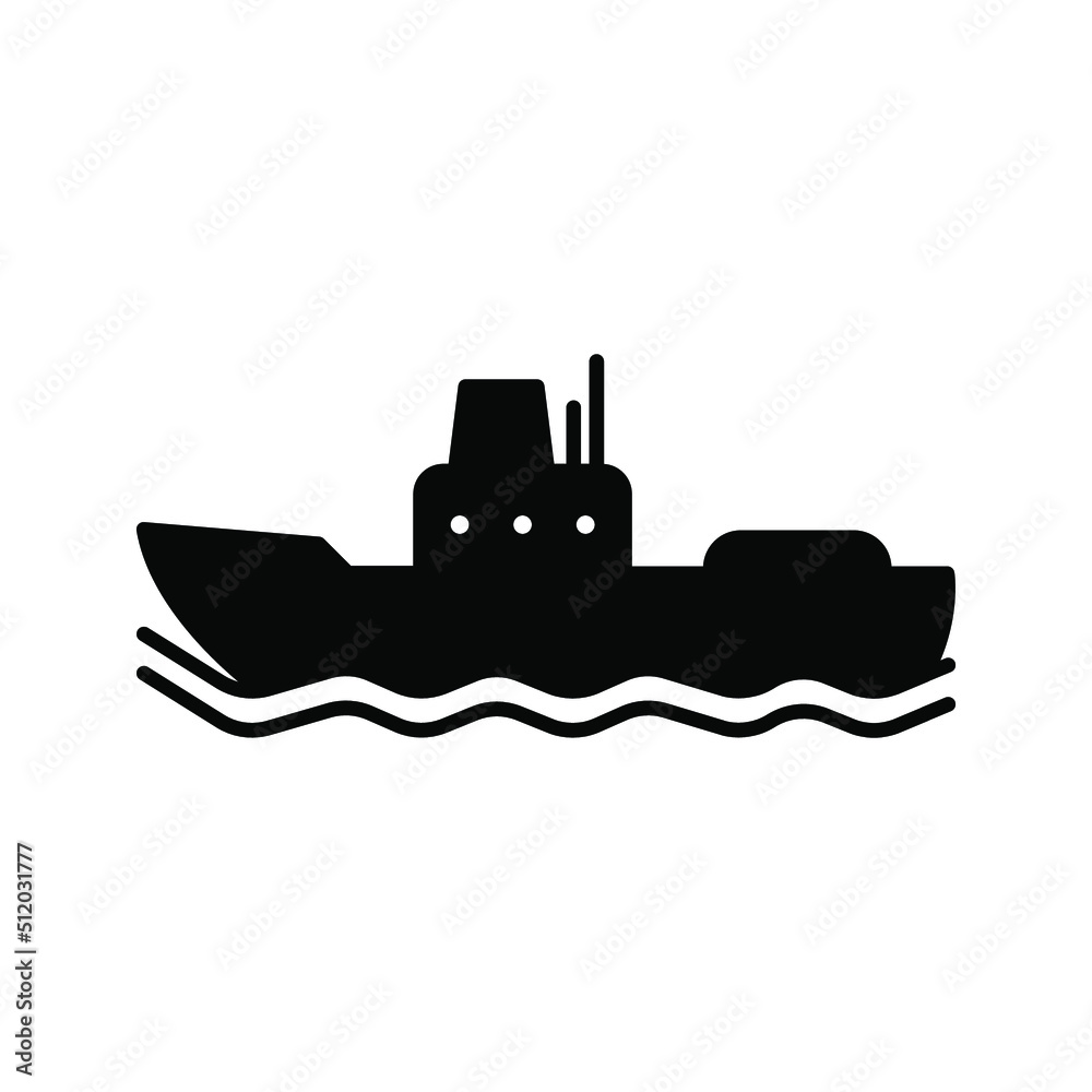 Fototapeta premium boat Icon Vector Illustration color editable