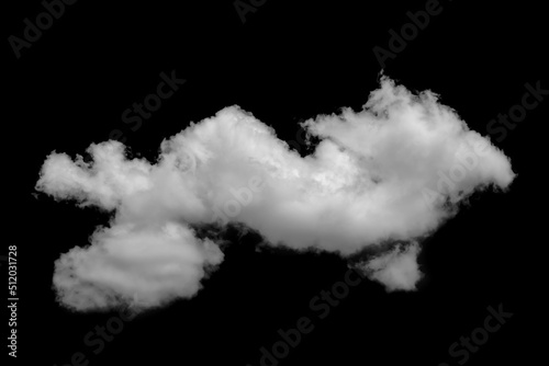 Separate white clouds on a black background have real clouds.
