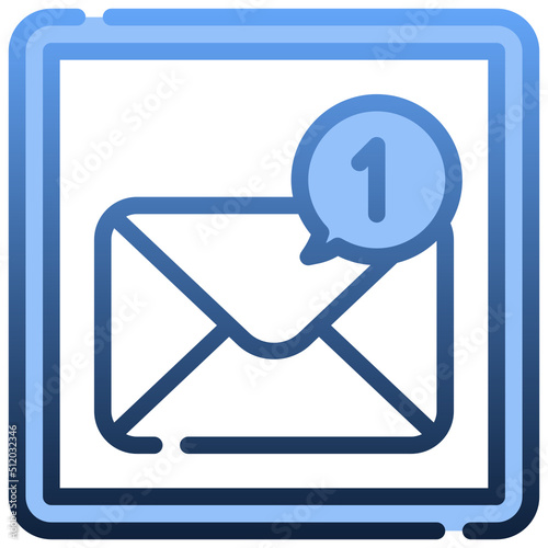 MAIL INBOX Gradient icon,linear,outline,graphic,illustration